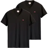 Levi's Herren T-Shirt 2er Pack - Original Housemark Tee, V-Ausschnitt, Baumwolle