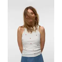 Vero Moda Top Naja 10341964 Weiß Slim Fit
