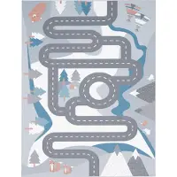 TT Home Kinderzimmerteppich Teppich Junge Mädchen Kinderteppich Baby Rutschfest Strasse