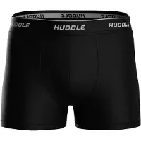 Huddle Herren Boxershorts, 3er Pack - Baumwollmischung, Logobund, einfarbig