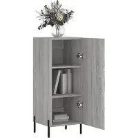 vidaXL Sideboard Grau Sonoma 34,5x34x90 cm Holzwerkstoff