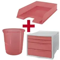 Esselte Schreibtisch-Set »Colour'Breeze« 3-teilig rot, 28.1x24.4x36.5 cm
