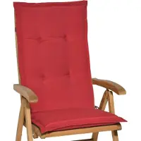 Beautissu Gartenstuhlauflage Loft HL Rot, 120x50x6cm
