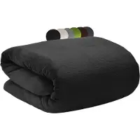 Beautissu DECKE Aurelia 150/200 cm Schwarz