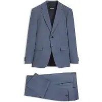 BOSS Slim-Fit Zweiteiler aus gemusterter Stretch-Wolle Grösse 46