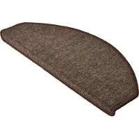 Beautissu XXL Treppenstufenmatten ProStair 65x28cm 15 Stück Braun Halbrund