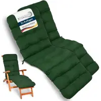 Beautissu 2X Bequeme Liegenauflage Deckchair, 200x50x8 cm, Grün