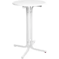 Beautissu Sylt Stehtisch ø 70 cm Weiß