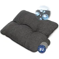 Beautissu Beauflair Loungekissen Outdoor Rücken 70x40x12cm Graphitgrau