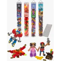 Plus plus Plus-Plus Bausatz mit Bodenplatte & Röhre Coole Figuren 4x100 Teile
