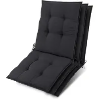 Beautissu 3er Set Sun-NL Niederlehner Auflage 100x50x8cm Anthrazit
