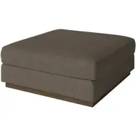 Bolia - Sepia Pouf 90 x 90 cm, Eiche dunkel geölt / Memory dunkelbeige