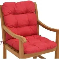 Beautissu Niedriglehner Auflage Flair NL Sitzkissen, 100x50x8cm, Rot