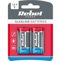 Rebel 2x LR14 R14 C 1,5 V Alkaline-Batterie