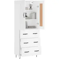 vidaXL Highboard Weiß 69,5x34x180 cm Holzwerkstoff