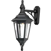 Elstead Lighting Elstead Kinsale Außen-Wandleuchte E27 46cm Schwarz IP44 Anti-Meerwasser