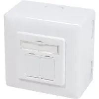 Dsit CAT5e UTP / STP Aufputzdose, weiß