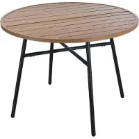 Vdd – Gartentisch – Tisch für den Außenbereich – Runder Tisch – Beschichtetes Eisen – 100 x 73,5 cm