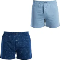 Abanderado Packung mit 2 essential Baumwoll-Herrenboxershorts mit elastischem Bund A0100