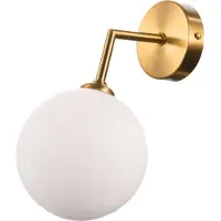 Light Prestige Dorado Wandleuchte Gold mit Mattglas Kugel