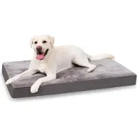 OEM Orthopädisches Hundebett für große und mittelgroße Hunde, waschbares Hundekissen, weiches Hundematratze, Hundematratze mit abnehmbarem, dunkelgrauem Überzug, 90 x 55 x 7 cm