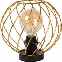 Lucide Tischlampe Danza Ø 25cm Gold