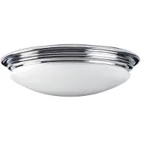 Elstead Lighting LED Deckenleuchte, Stahl, Glas, Chrom, D 35,6 cm