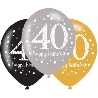 Amscan Ballons 40 Jahre "Froher Geburtstag"