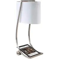 Elstead Lighting Elstead Lex Tischleuchte E27 Gebürsteter Stahl