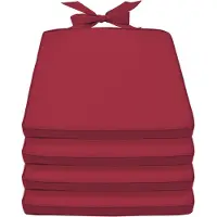 Beautissu Pia Stuhlkissen 45x40x5cm Rot 4tlg