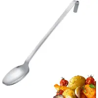 Westmark Gemüselöffel Pro – Edelstahl Kochlöffel mit breitem Löffelkopf – für die Profi-Küche, Universaler Servierlöffel, Silber, 45 cm