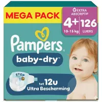 Pampers Baby Dry Gr. 4+ Maxi Plus 10-15kg Windeln XXL Pack 126 St