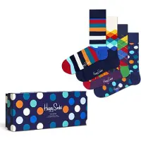 Happy socks Socken 4er-Pack Multi-Color Socks Gift Set Unisex Navy-Schuhgröße 41 - 46