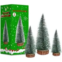 OEM Kunstkerstbaum 3 Größen Mini-Weihnachtsbaum mit Holzsockel (10/15/20 cm)