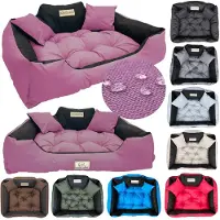 AIO Factory Hundebett KINGDOG 100x75 cm personalisierbar wasserdicht rosa