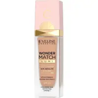 Eveline Cosmetics Wonder Match Lumi feuchtigkeitsspendendes Make up mit glättender Wirkung SPF 20 Farbton 25 Sand Beige 30 ml