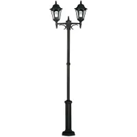 Elstead Lighting Elstead Parish Außen-Stehleuchte E27 2-fach 228cm Schwarz IP44, UK