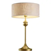 Jupiter Tischleuchte KASZMIR Klassisch 1-flammig E27 Gold Glänzend Weiß Stahl Metal
