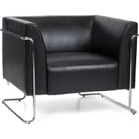 Hjh OFFICE CURACAO | 1-Sitzer - Lounge Sofa Schwarz