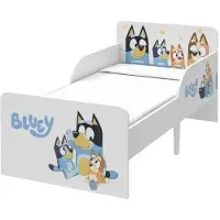 Blueys Blaues Kinderholzbett mit Holzlattenrost, 1.8 m Breite, 0.2 m Höhe