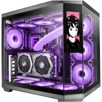Mars Gaming MC3TCORELCD, Midi Tower, PC, Schwarz, ATX, micro ATX, Mini-ITX, Gehärtetes Glas, Gaming