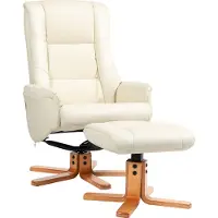 HOMCOM Relaxsessel mit Hocker, Fernsehsessel mit Liegefunktion, Wippfunktion