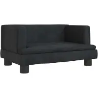 Syfax Hundebett Schwarz 60x40x30 cm Samt