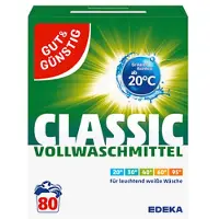 Gut & Günstig Waschmittel Vollwaschmittel Classic, Pulver, 80 Waschladungen, 5,2 kg