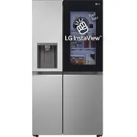 LG InstaView GSGV81PYLL, Freistehend, Amerikanische Tür, Silber, 2 Tür(en), Prime Silver, Berührung