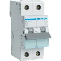 Hager MCN516 Leitungsschutzschalter 1P+N 6kA C-Charakteristik 16A 2 Module