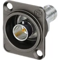 Monacor NBB-75DFIX BNC-UHD-Durchgangs-Einbaubuchse, 75 Ω, isoliert
