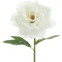 Party Deco 24x Künstliche Blume - Pfingstrose, 35 cm, weiß