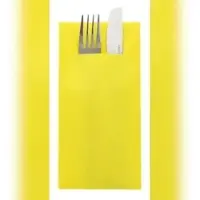 Sovie HORECA Besteckserviette Gelb aus Linclass Airlaid 40 x 40 cm, 1/8 Falz, 75 Stück