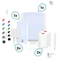 Blanc HYGIENIC KOMPLETT-SET Waschraum: Handtuchrollenspender AUTOCUT + 2 TAD Handtuchrollen + Schaumseifenspender SENSOR + 2 Kartuschen